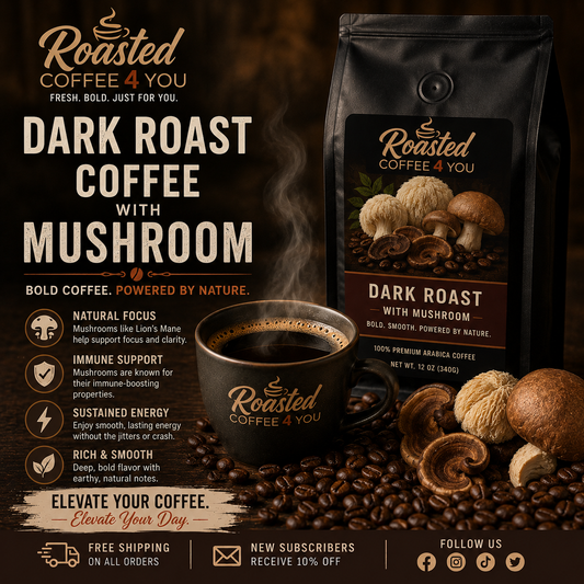 Coffee with Mushrooms Dark Roast