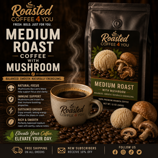 Coffee with Mushrooms Medium Roast